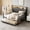 Full-Black, variant on Vipuse Daybed with LED Light, Heavy Duty Metal Twin Bed Frame with Upholstered Storage Headboard & Charging Station, Day Bed Pop Up Trundle Bed Twin for Living Room,Bedroom and Guest Room,Black