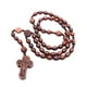 thumbnail image 4 of Collar con cruz de , cuentas de madera, cadena resistente para regalos navideños, joyería religiosa elegante, portátil para aniversarios,, 4 of 8