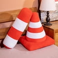 thumbnail image 5 of Almohada de peluche con forma de cono de carretera, simulación de cono de tráfico, juguete de carretera, cono de construcción, señal, cojín, muñeco de juego, juguetes, 5 of 5