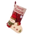 thumbnail image 3 of Calcetines navideños para chimenea, adornos navideños portátiles de estilo rústico, medias navideñas grandes muñeco de nieve de navidad, 3 of 9