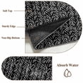 thumbnail image 6 of 2'x6' Rug Runners for Hallways Kitchen, Black White Striped Non Slip Entryway Beside Floor Carpet Runner, Abstract Modern Art Irregular Stripe Laundry Room Bedroom Throw Rugs Mat for Family Pet, 6 of 8