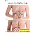 thumbnail image 5 of Spencer Women's Reusable Self-Adhesive Invisible Bra Backless Strapless Push-up Sticky Breast Petals Lift Nipplecovers with Drawstring "Flower Shape", 5 of 7
