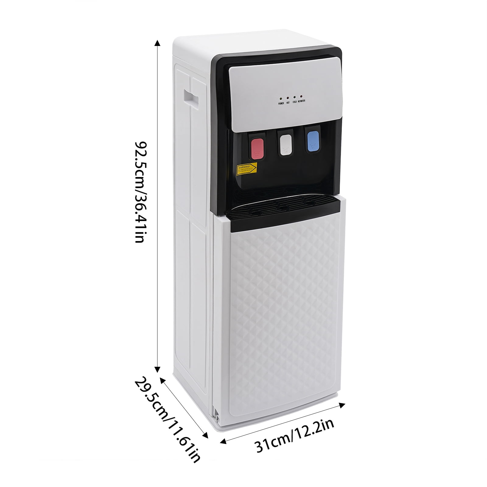 1 PCS White Bottom Loading Water Cooler Dispenser, Hot & Cold Standing Water Dispenser, Hot and Cold Water Dispenser, Suitable for Both Home and Commercial Places, Floor Standing