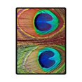 thumbnail image 1 of RYLABLUE Beautiful Peacock Feather Fleece Blanket Throw Blanket 58x80 inches, 1 of 1