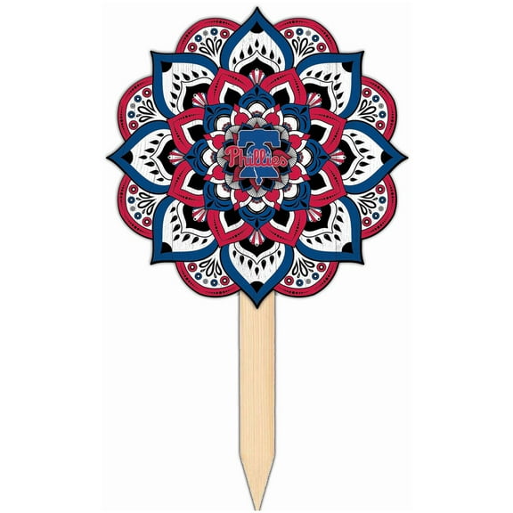 Philadelphia Phillies 18'' x 12'' Mandala Yard Stake
