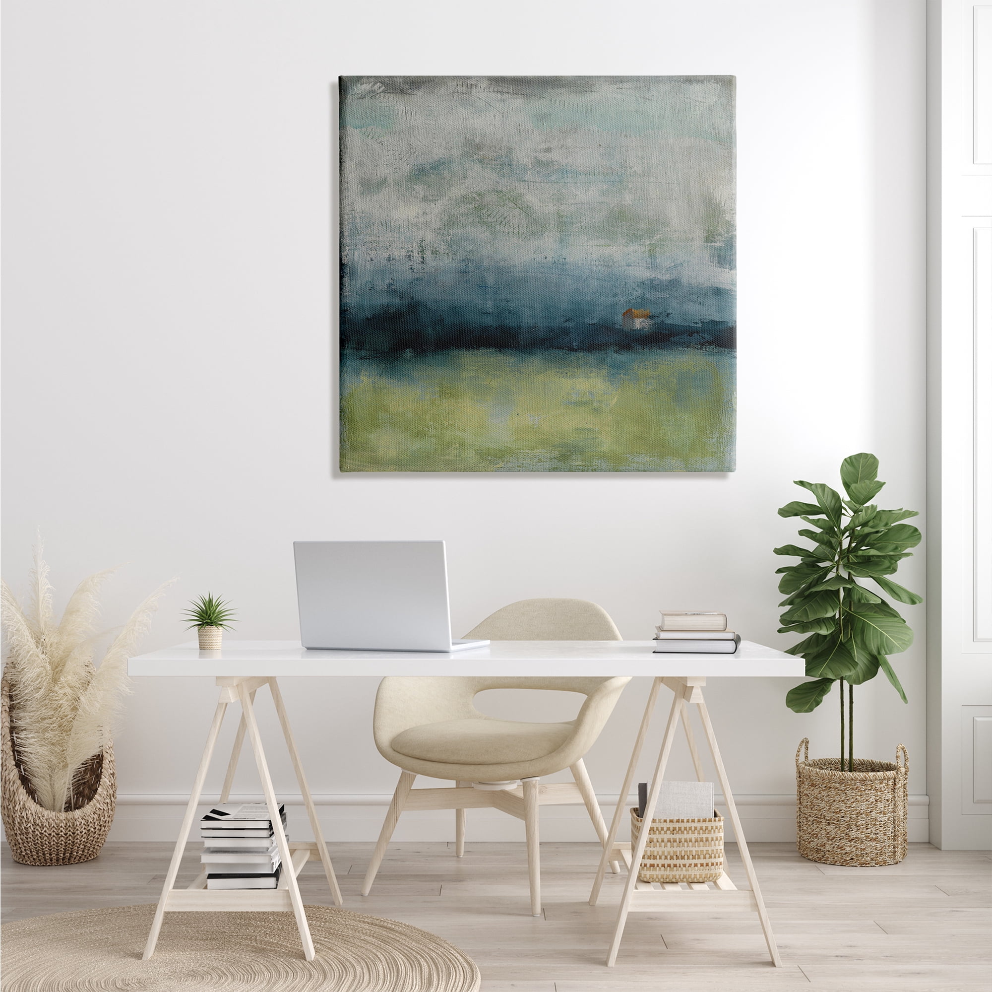 Stupell Industries Abstract Stormy County Home Landscape Murky Grey Sky, 36 x 36, Design by Judi Bagnato