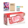 Nintendo Switch Lite Coral with Kirby Star Allies and Mytrix Accessories NS Game Disc Bundle Best Holiday Gift