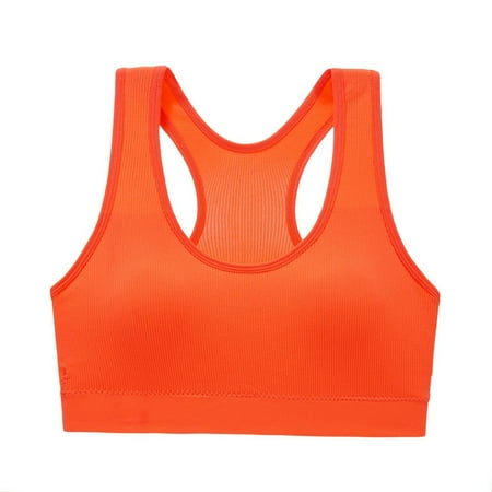 Snksdgm Women s Plus Easter Shirts for Women Womens White Tank Top Women s Solid Color Push Up No Rims Sports Back Yoga Bra Running Fitness Shockproof Vest Underwear