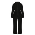 thumbnail image 5 of Clearance!lulshou Jumpsuit Pants for Women Women Casual Solid Romper Long Playsuit Zipper Sleeveless Long Jumpsuit, 5 of 7