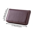 thumbnail image 3 of Hzzsbu PU Leather Credit Card Holder Sized Stitched Business Card Case Credit Card Wallet With Magnetic Shut For Men Women, 3 of 7