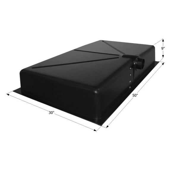 Icon 12423 Holding Tank with Center Side Drain HT138SD - 50" x 30" x 4", 44 Gallon