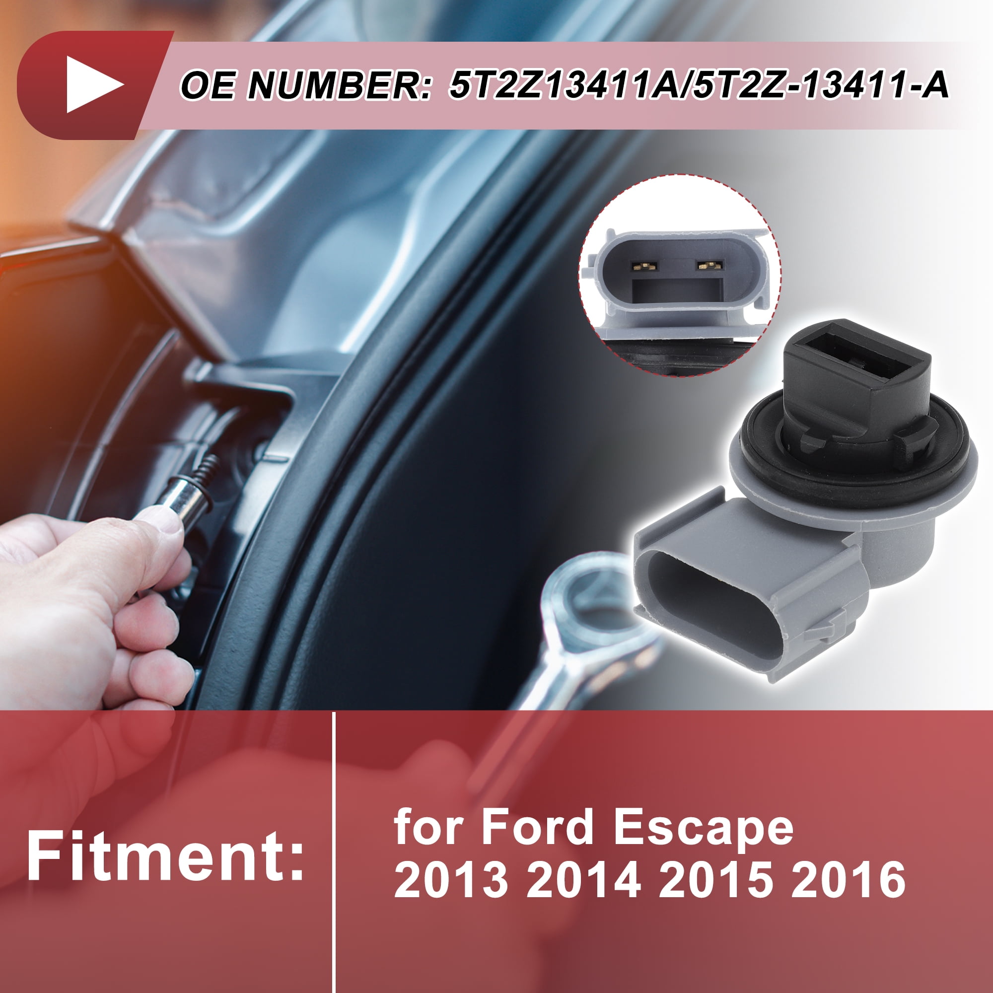 Unique Bargains Turn Signal Socket for Ford Escape 2013-2016 Lamp Bulb Connector