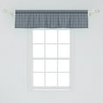 thumbnail image 2 of Ambesonne Japanese Valance Pack of 2, Geometric Floral Motif, 54"X12", Charcoal Grey Dark Blue, 2 of 4