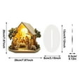 thumbnail image 3 of Christmas Scene Desktop Decoration, 2D Flat Acrylic Nativity Scene with Holy Family Under Tree in House of Life, Religious Christmas Gift for Home Christian Holiday Tabletop Decor, 3 of 6