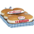 Butternut White Restaurant Style Burger Buns, 21 oz, 12 Count