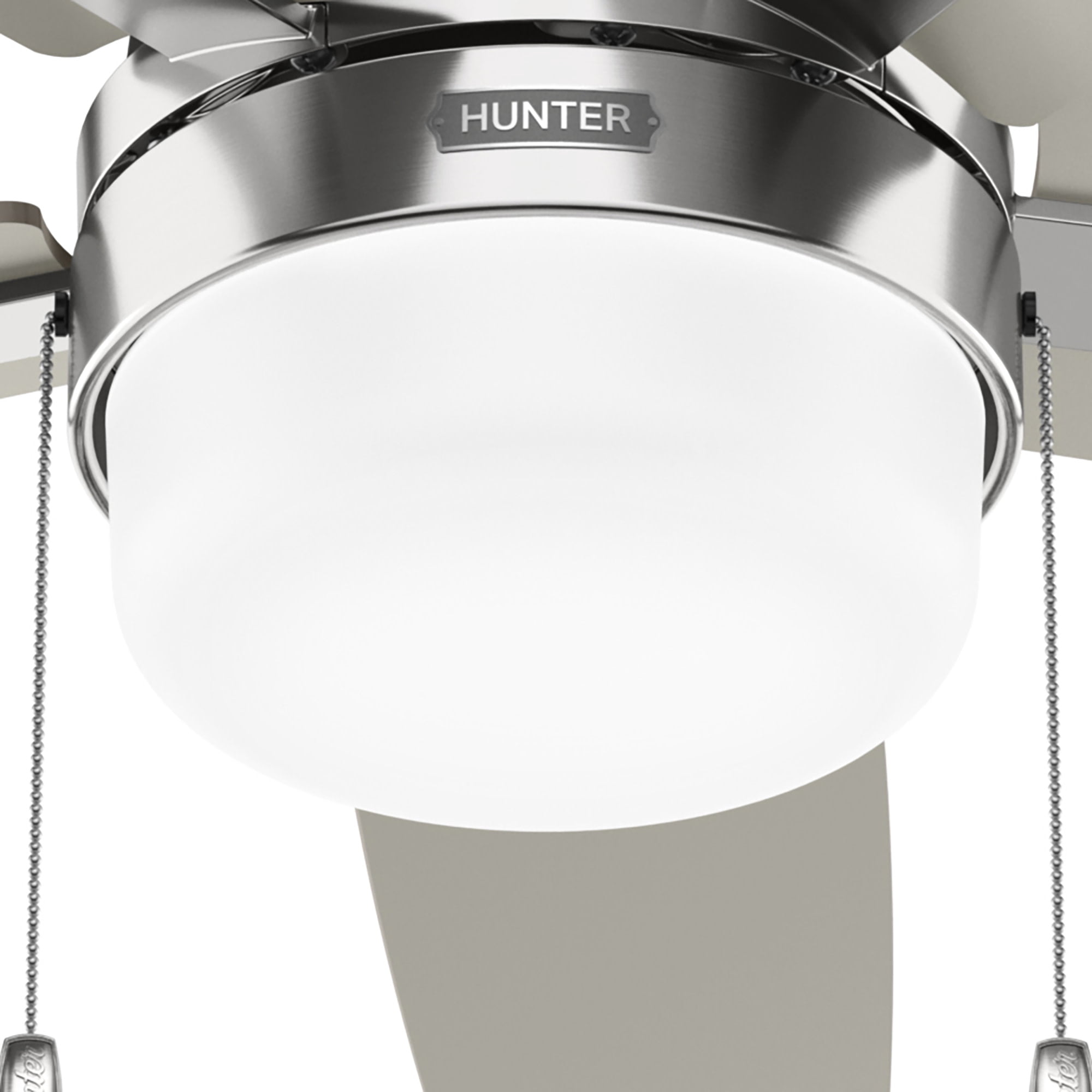 Hunter 44 inch Anisten Brushed Nickel Ceiling Fan with LED Light Kit and Pull Chain