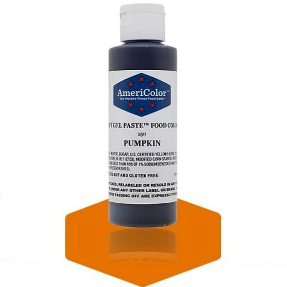 AmeriColor, Soft Gel Paste Food Color, Pumpkin 4.5 oz