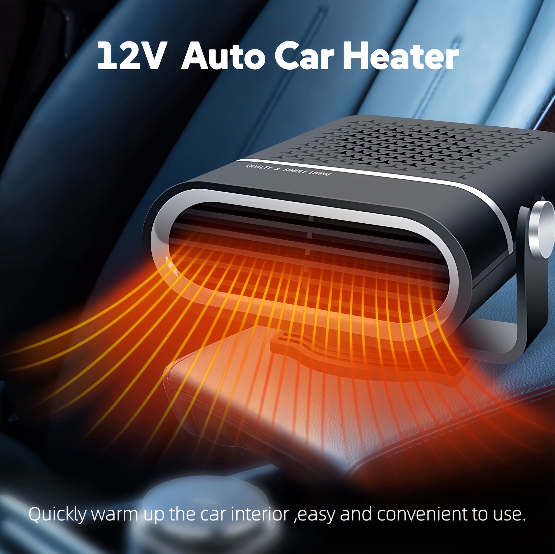 12V Car Heater- Portable Windshield Defogger with Dual Heating and Cooling Function for Fast Winter Warming and Defrosting