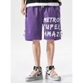 thumbnail image 3 of Pantalones cortos casuales con estampado de letras de verano para hombre, pantalones cortos holgados de moda de calle alta, pantalones cortos Y2K nuevos de 2023, pantalones cortos para gimnasio, balon, 3 of 5