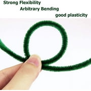 100 Pieces Pipe Cleaners Chenille Stem, Solid Color Pipe Cleaners Set for Pipe Cleaners DIY Arts Crafts Decorations, Chenille Stems Pipe Cleaners (Green)
