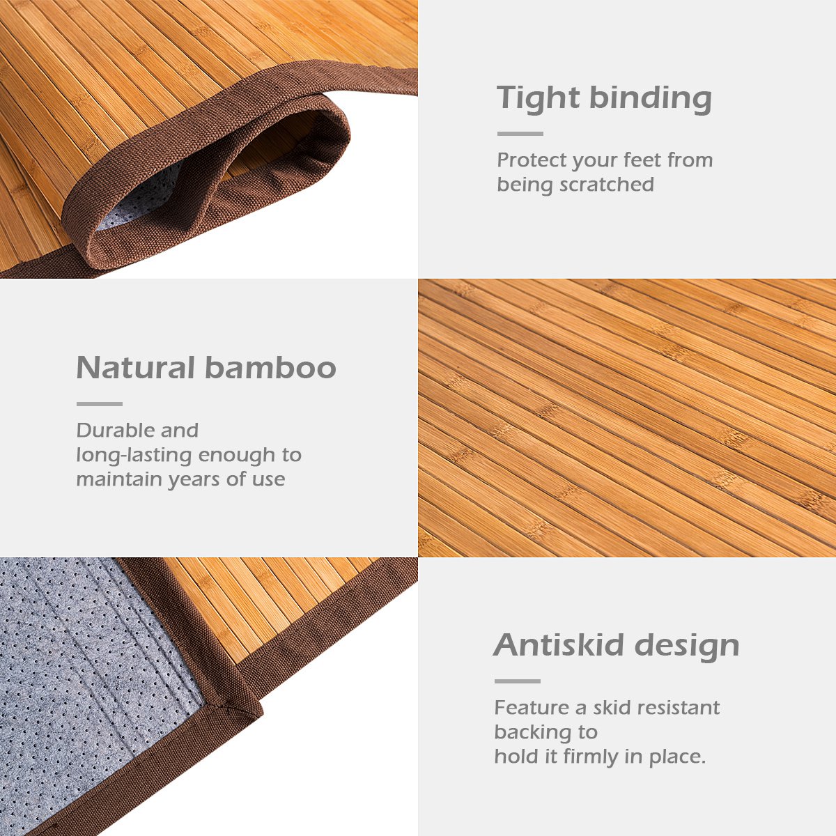 5 X 8 Bamboo Area Rug Floor Carpet Natural Bamboo Wood Outdoor