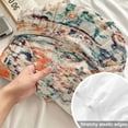 thumbnail image 4 of Twin Sze Fitted Sheet Set - Orange Beige Boho 2 Piece Bedding Sets 16" Deep Pocket Fitted Sheet with 1 Pillowcase, Vintage Ethnic Abstract Art Floral Brushed Microfiber Hotel Luxury Bed Sheets, 4 of 9