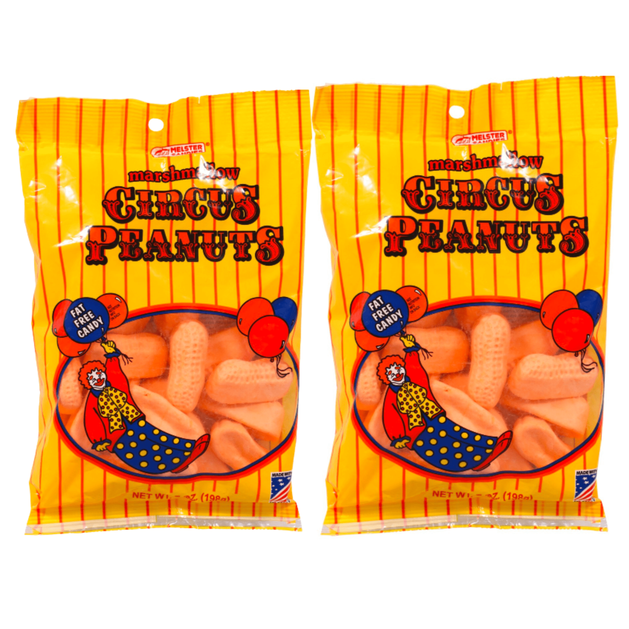 FSSTAM Orange Marshmallow Circus Peanuts Candy Bars, Peanut Shaped