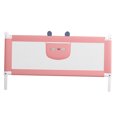 thumbnail image 1 of Valla de elevación para cama de bebé, 10 ajustes de altura, barandilla para cama de seguridad infantil de alta estabilidad, gato rosa, 1,8 m/70,87 pulgadas, 1 of 5
