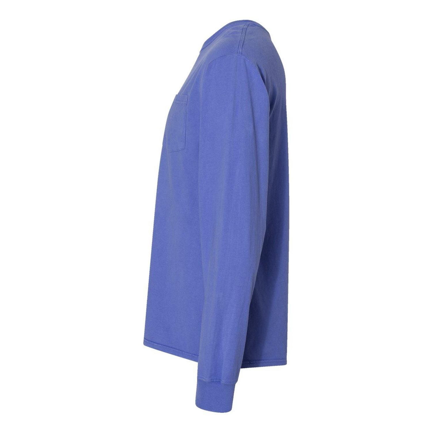 Hanes Comfortwash Garment Dyed Long Sleeve Tee Shirt with Pocket, Men's Sizes S-3XL