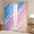 thumbnail image 2 of Manfei Psychedelic Galaxy Kids Black Out Curtains, Cartoon Starry Sky Curtains Pack of 2 (42x63 Each), Dreamy Stars Cloud Bedroom Curtains, Curtains and Drapes Decor, 2 of 6