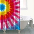 thumbnail image 4 of Colorful Tie Dye Mandala Pattern Shower Curtain 72"x72" ,Bathroom Decorative Shower Curtains Set with 12 Hooks,Modern Waterproof Washable Shower Curtain, 4 of 6