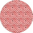 thumbnail image 1 of Ahgly Company Indoor Round Patterned Pastel Pink Area Rugs, 4' Round, 1 of 1