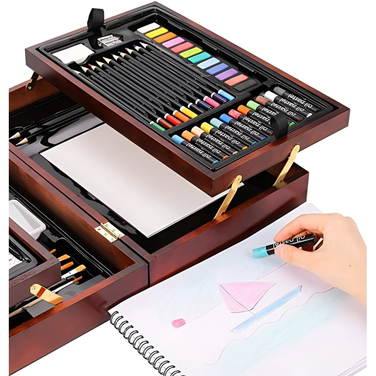 Vigorfun 85-Piece Deluxe Art Supply Set with Wooden Case photo 6