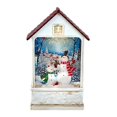thumbnail image 1 of Kurt S. Adler JEL2007 9.2 in. Battery-Operated Lighted Snowman House Water Lantern, 1 of 1