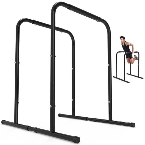 Pull Up Dip Station Strength Training Dip Stands Station Tricep Dips Push-Ups For Home Gym