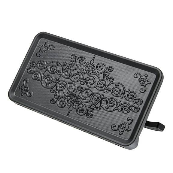 OFFIGAM Retro Black Aluminum Wall Mount Toilet Paper Holder Storage Rack Bathroom Accessory Organizer