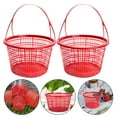 thumbnail image 4 of Eease 10Pcs Fruit Basket Fruit Picking Basket Small Shopping Basket Strawberry Picking Basket with Handle, 4 of 6