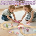 thumbnail image 6 of Train Set, Wooden Train Set for Kids, Train Toys for Toddlers, Toy Train with Train Tracks, Wooden Unicorn Toys for Kids 2 3 4 5+ Years Old, Great Gift for Boys Girls - Compatible with Other Brands, 6 of 8