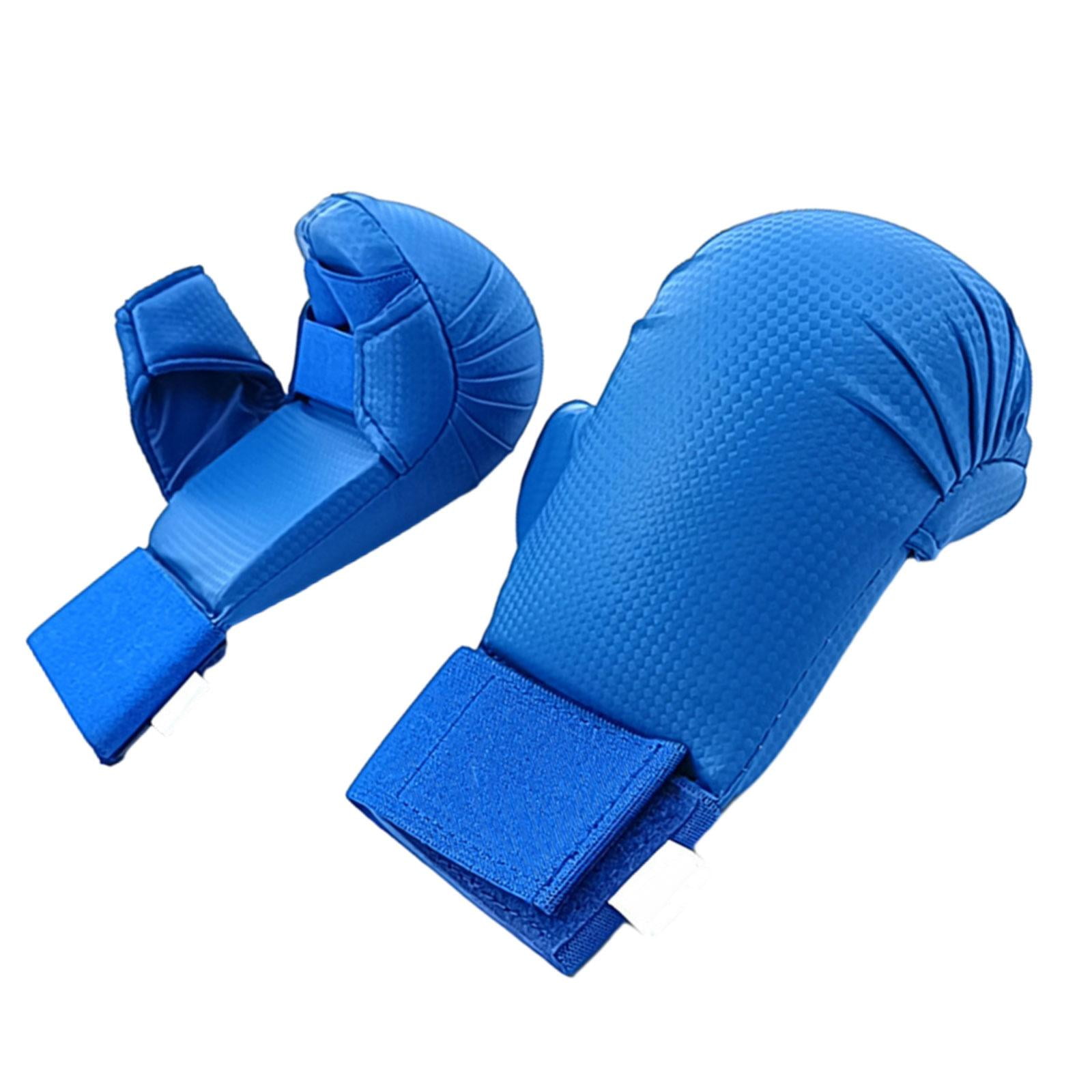 harayaa Boxing Gloves Karate Gloves Leather Lightweight Breathable Mma Gloves Kickboxing blue M