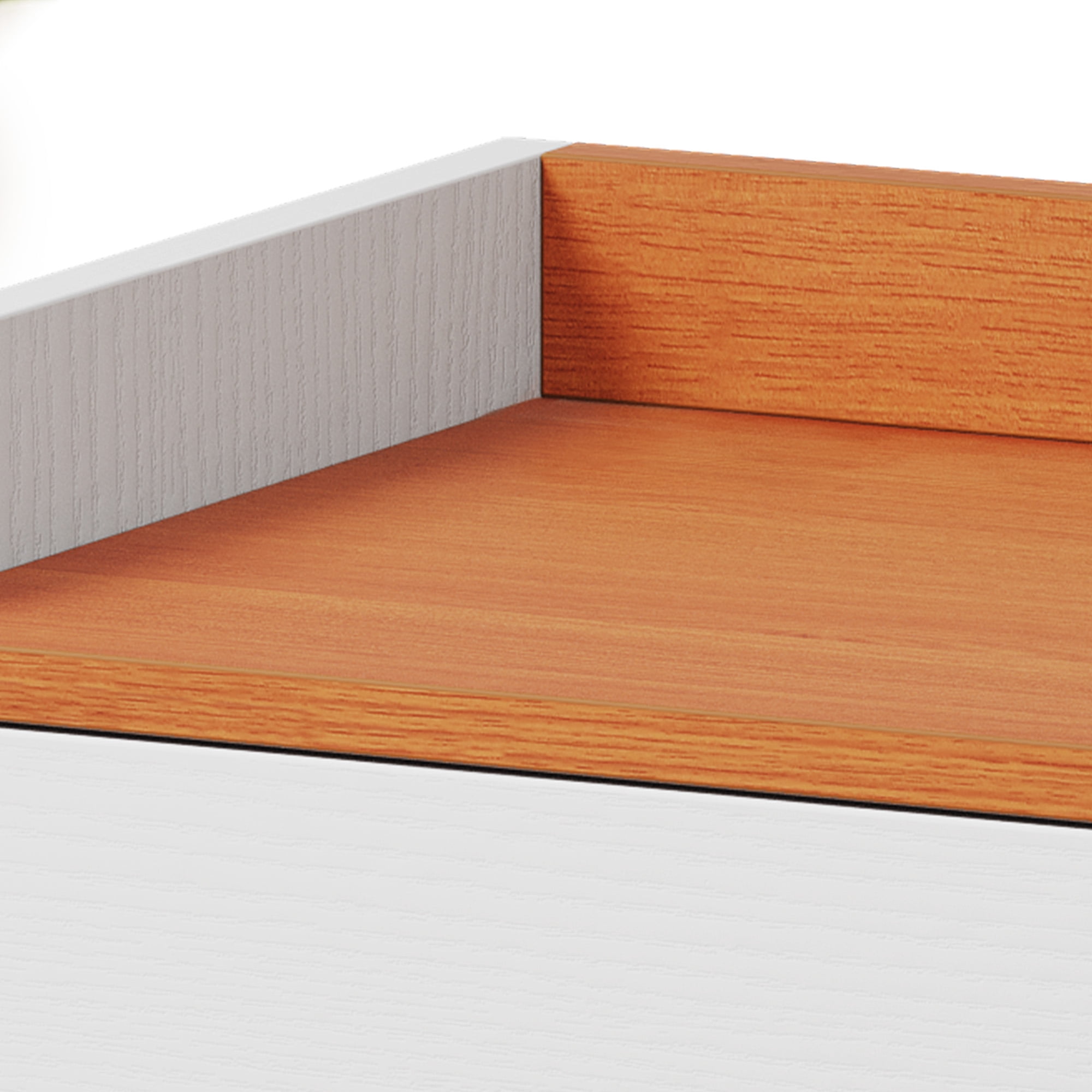 Dextrus 2 Drawer File Cabinet with Charging Station, Wood Lateral Filing Cabinet Printer Stand Fits A4 Letter Legal Size Files, White & OAK