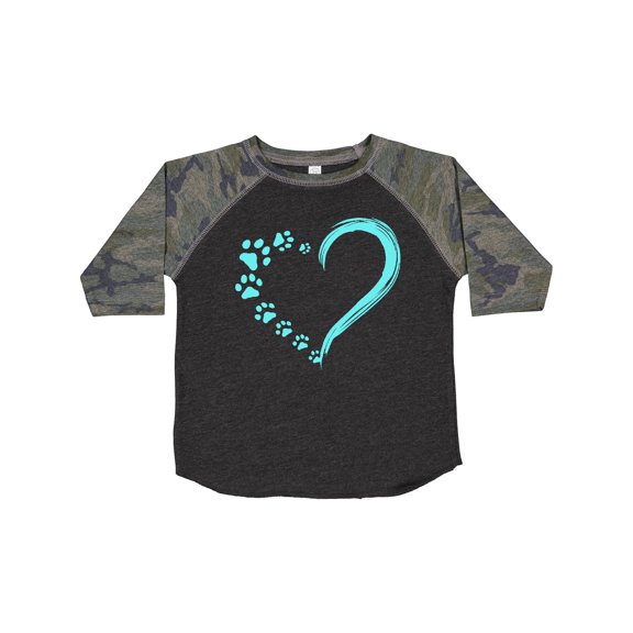 Inktastic Paw Print Heart Boys or Girls Toddler T-Shirt