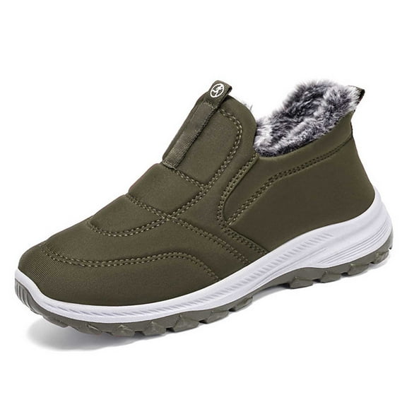 Women Winter Snow Boots Comfortable Warm Fur lined Slip on Ankle Boots Lightweight Waterproof Outdoor Booties