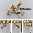 thumbnail image 4 of Zovajonia Shower Fixture Antique Brass Bathroom Shower Set Faucet 8" Rain Head&Tub Mixer Tap Wall Mount, 4 of 9