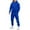 Blue, variant on BiZtdJrK Mens Casual Sweatsuits 2 Piece Set Drawstring Long Sleeve Hoodie Sweatshirts and Cargo Joggers Matching Athletic Outfits Regular Fit Solid Fall Tracksuit with Pockets Blue S