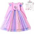 thumbnail image 1 of Princess elsa Dress Up for Little Girls Birthday Dresses Party Christmas Costumes, 1 of 7