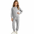 thumbnail image 3 of CUSTG Toddler Unisex Sets Elegant Crewneck Long Sleeve And Wide Leg Trousers With Modern For Everydaywear And Party Leisure Style School Classroom Vacation Outfits, 3 of 8