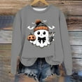 thumbnail image 2 of Shadoumai Halloween Spooky Graphic Sweatshirt For Women Cute Print Pullover Sweatshirts Pumpkin Ghost Sweater Plus Size Outfit, 2 of 5