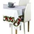 thumbnail image 3 of Fabric Textile Products Christmas Garland Border Tablecloth 60"x120", 3 of 6