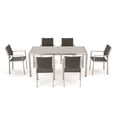 thumbnail image 5 of Christopher Knight Home Cape Coral Outdoor 7-piece Aluminum Dining Set by  Grey + Glass Top, 5 of 5