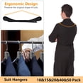 thumbnail image 4 of Colgador de ropa DEDU, 30 unidades, extra ancho, 45 cm, negro, 4 of 7